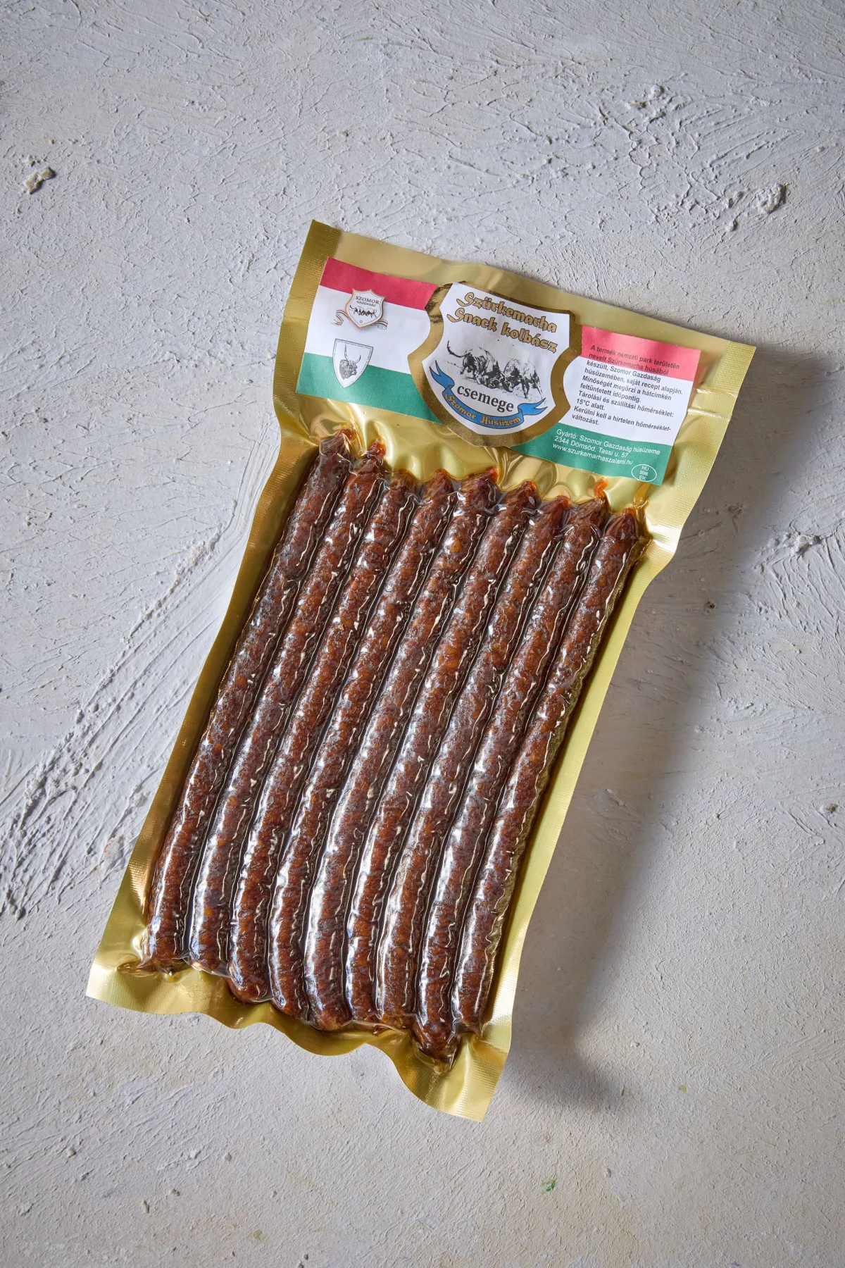 Szomor-Szürkemarha csemege snack kolbász